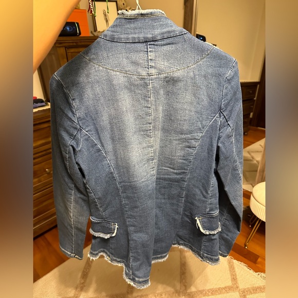 Denim military style blazer - Picture 2 of 3